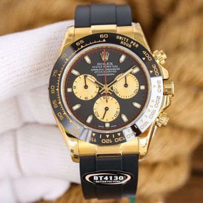 Better Factory ROLEX Daytona 40*12.2MM 4130 Movement 904L Steel Black 148g Watch